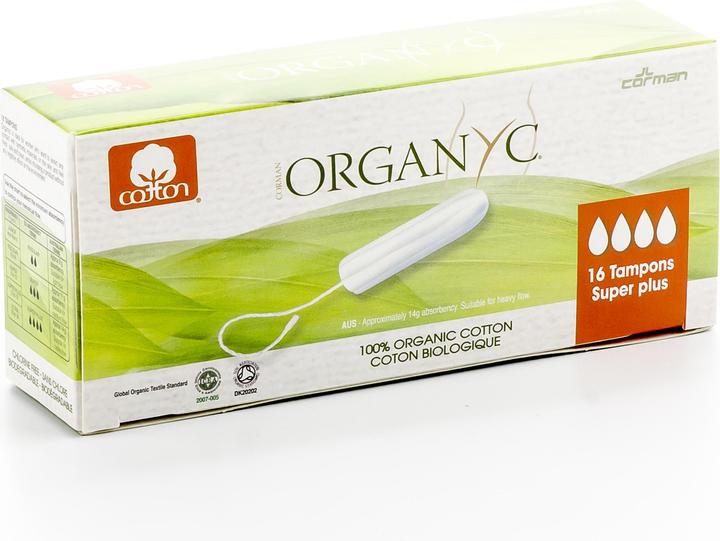Produktbild Organyc Tampons Super Plus ohne Applikator - 100% biologische Baumwolle (16 x, Large plus)