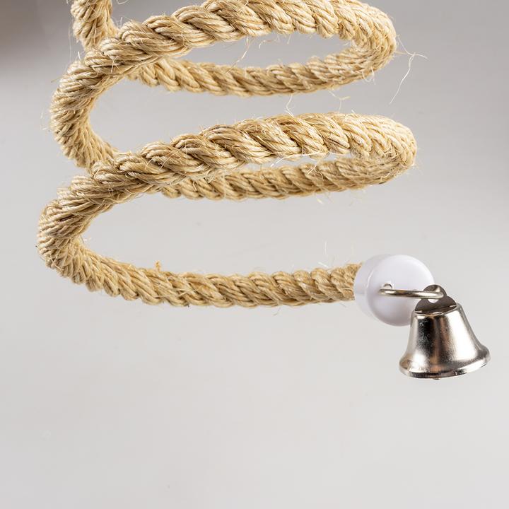 Actual product image Duvoplus Spiral rope for sisal bird toy with bell