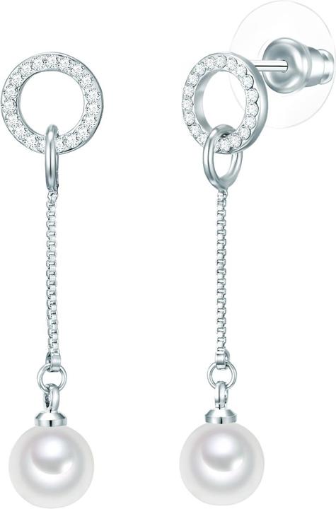 Lulu & Jane Messing Glaskristall Muschelkernperle silber - 33240 (Messing)