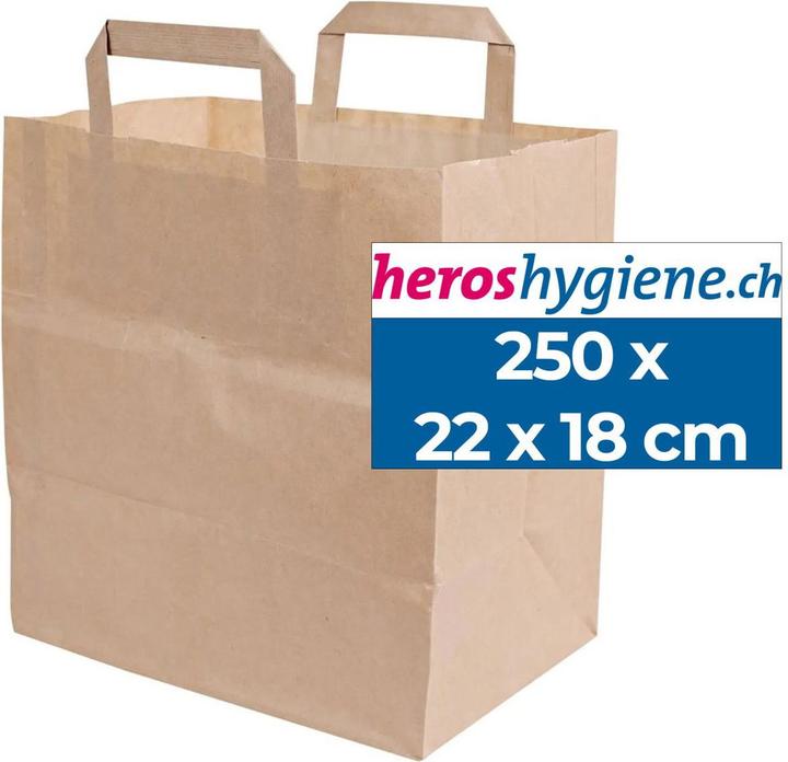 Actual product image Naturestar Paper carrier bags organic 180x80x220mm brown kraft paper PU=250 pieces (250 Piece)
