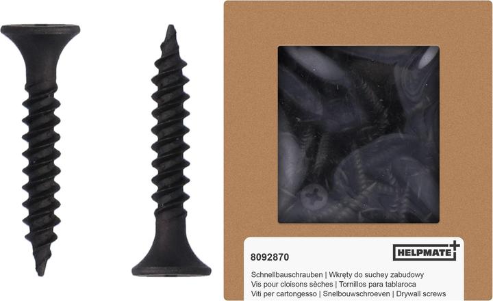Produktbild Helpmate Schnellbauschraube 3,9x25, phosphatiert, PH-Antrieb, 300 Stück (300 Schrauben pro Stück)