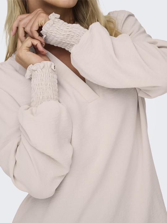 Produktbild Only Normal geschnitten Rundhals Gesmokte Ärmelbündchen Voluminöser Armschnitt Top Top (XL)