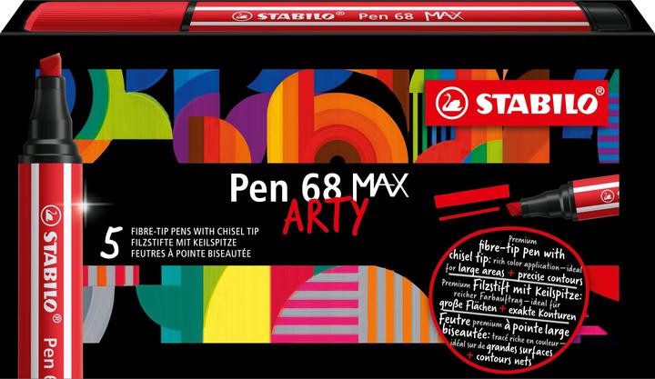Produktbild STABILO Pen 68 MAX (Karminrot, 5 x)