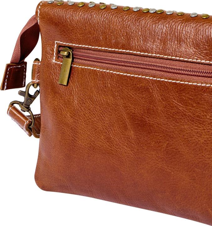 Actual product image Joe Browns Studded Washed Leather Crossbody Bag