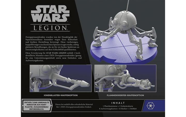 Produktbild FFG FFGD4682 - ZSD1-Zwerg-Spinnendroide - Star Wars: Legion, ab 14 Jahren (DE-Erweiterung) (Deutsch)