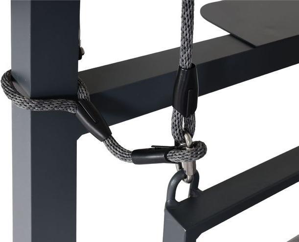 Produktbild Mendler Alu-Hollywoodschaukel HWC-L47, Liegefunktion, 195x221x131cm Polster grau