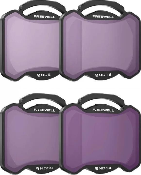 Freewell ND Filters 4Pack ND8, ND16,ND32, ND64 (Drone filters, DJI Avata 2)