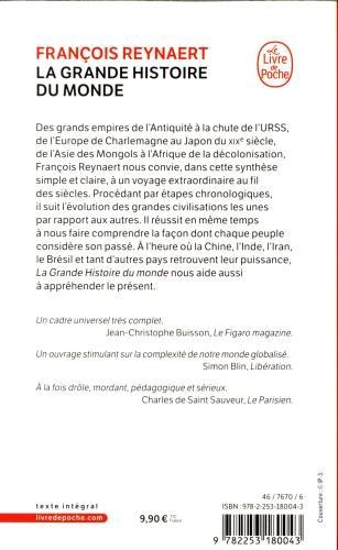 Produktbild La grande Histoire du monde (Französisch, Reynaert François, 2018)