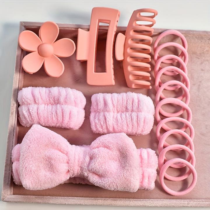 Alopini 16pcs/set Haar-Accessoires Kit Blume geformt Haar Klaue Clip Bowknot dekorative Haarreifen gross (16 Stk.)