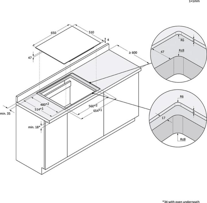 Image du produit Haier Hob Induction Hamtb56iwcs