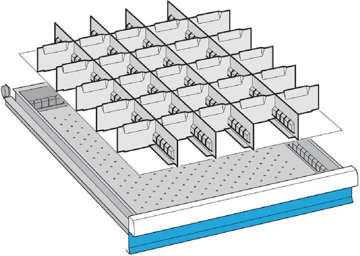 Actual product image Lista Dividing set for drawer dimensions 459 x 612 mm