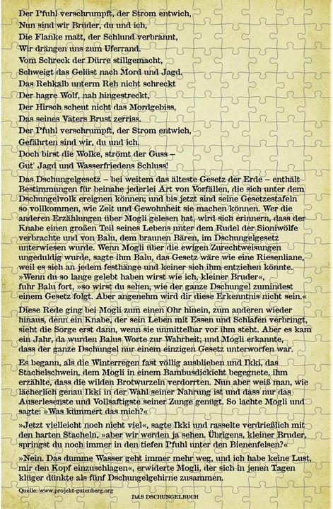 Produktbild Professor Puzzle Das Dschungelbuch Puzzle (252 Teile)
