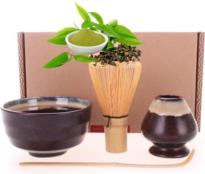 Produktbild Calimatcha Matcha Grün Tee Set Kin inkl. Matcha Besen Geschenk