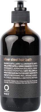 Actual product image Oway OWAY Silver Steel Hair Bath Shampoo 8 oz (80 ml, Liquid shampoo)