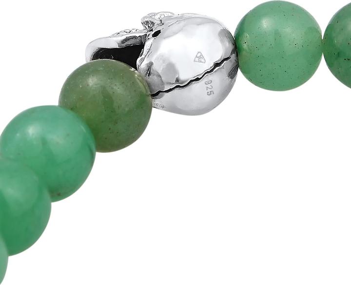 Produktbild Kuzzoi Edelsteinarmband, Totenkopf (23 cm, Aventurin, Plastik, 925 Sterling Silber)