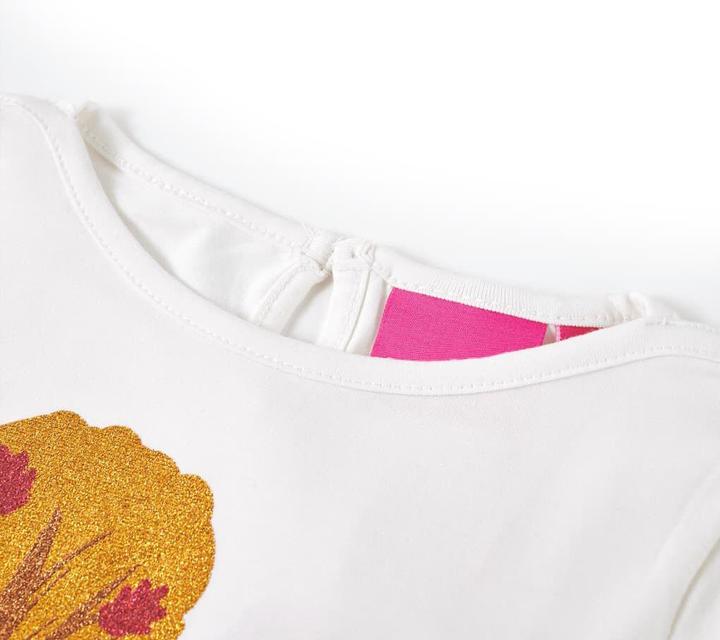 Actual product image VidaXL Children's long-sleeved shirt ecru 92,Material: 95 % cotton. 5 (92)