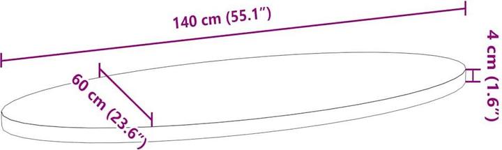 Actual product image VidaXL Lyndsie (140 x 60 x 4 cm)