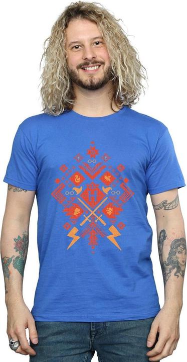 Actual product image Mens Christmas Fair Isle T-Shirt (XXL)