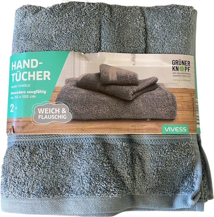 Actual product image Vivess Handuch 2er Set (100 x 50 cm)