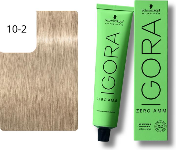 Actual product image Schwarzkopf Igora Zero AMM - 10-2 Ultra Blonde Ash (10-2 Ultra Blond Ash)