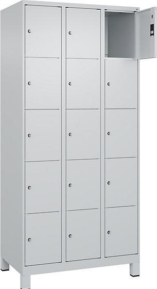 Productafbeelding C+P CP Classic Plus lockerkast lichtgrijs 080010-305 S10009, 15 lockers 90,0 x 50,0 x 195,0