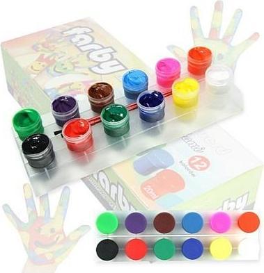 Image du produit Majewski Farben zum Malen mit den Händen 20 ml 12 Farben (Multicolore, 20 ml)