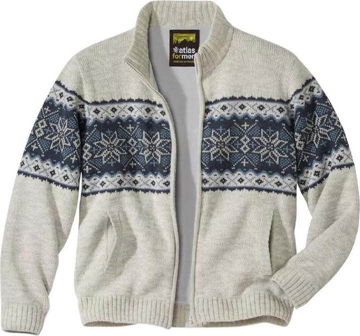 Produktbild Atlas For Men Strickjacke mit JacquardMuster und Fleecefutter (XXL)
