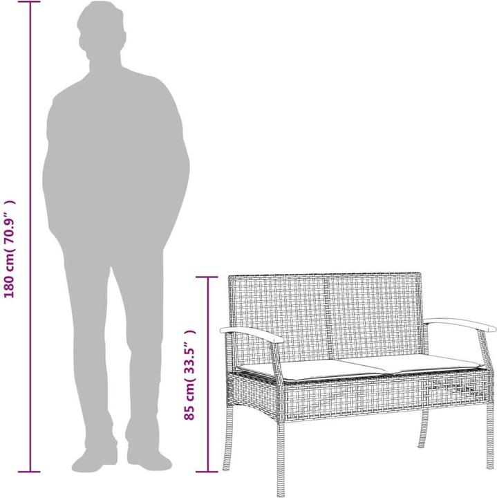 Immagine prodotto VidaXL Set da salotto da giardino da 10 pezzi con cuscini