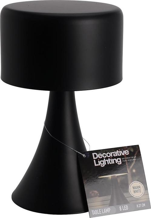 Produktbild Home&Styling Design LED-Tischlampe, schwarz, Batteriebetrieb, 12 x 21 cm