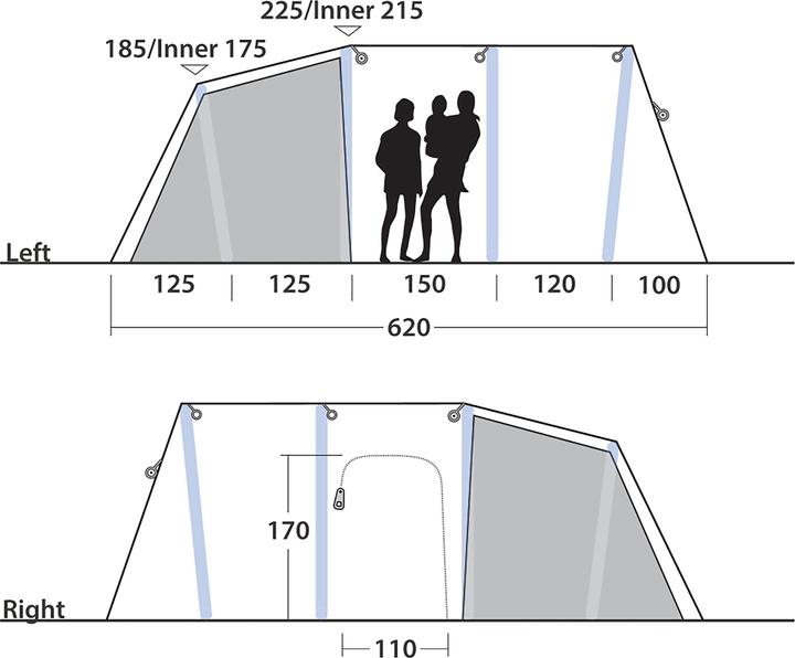Produktbild Outwell Montana 6 Air (Tunnelzelt, 28.50 kg, 6 Personen)