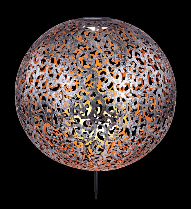 Produktbild Globo Solarleuchte Metall Silberfarben, 1xled (IP44)