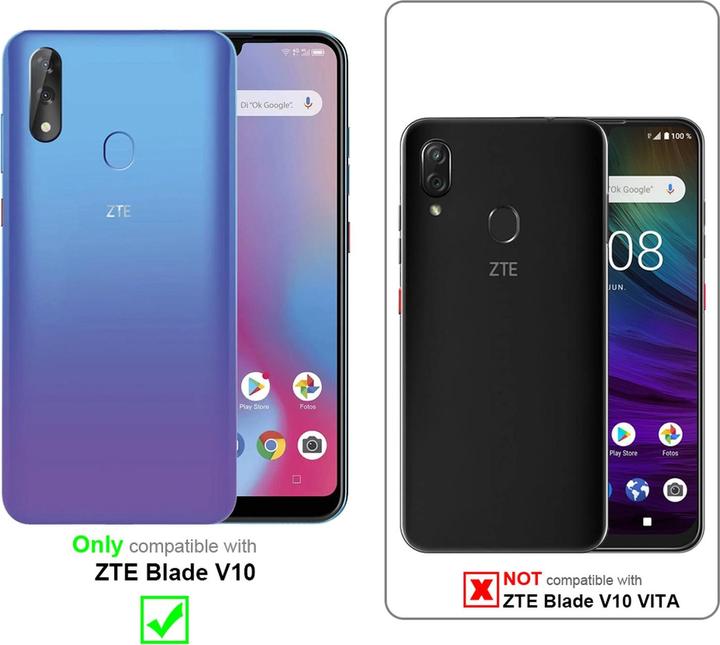 Actual product image Cadorabo Display protection glass (3 Piece, ZTE Blade V10)
