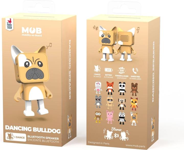Immagine prodotto Mobility on Board Animale danzante altoparlante Bulldog (4 h, Batteria ricaricabile)