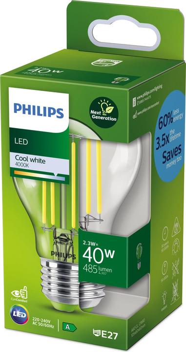 Produktbild Philips Lampe (E27, 2.30 W, 485 lm, 1 x, A)