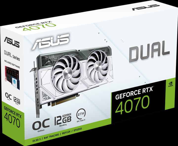 Actual product image ASUS Dual GeForce RTX 4070 White OC Edition (12 GB)