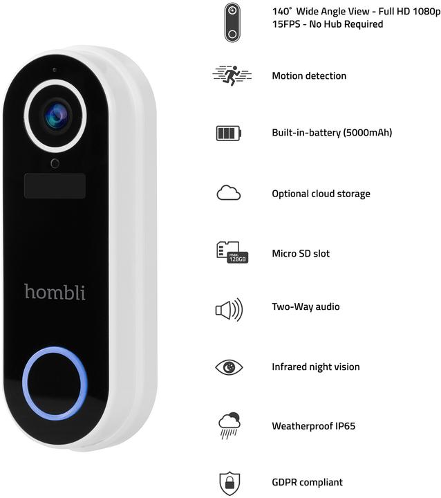 Immagine prodotto Hombli Campanello intelligente 2 + Chime 2 (WiFi)