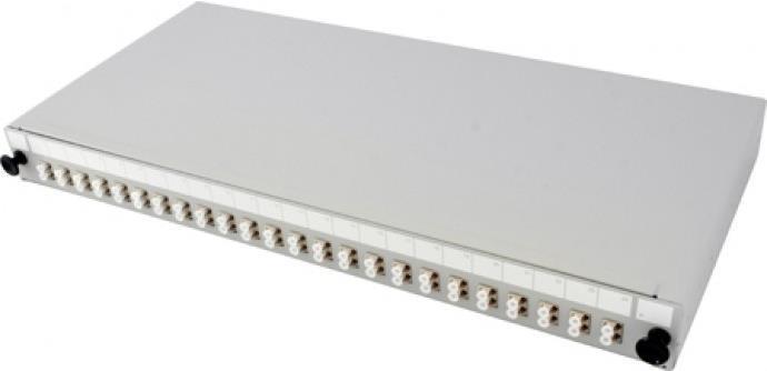 Tecline Scatola di giunzione in fibra ottica, 24 vie LC duplex, inclusi accoppiamenti LC duplex OM4