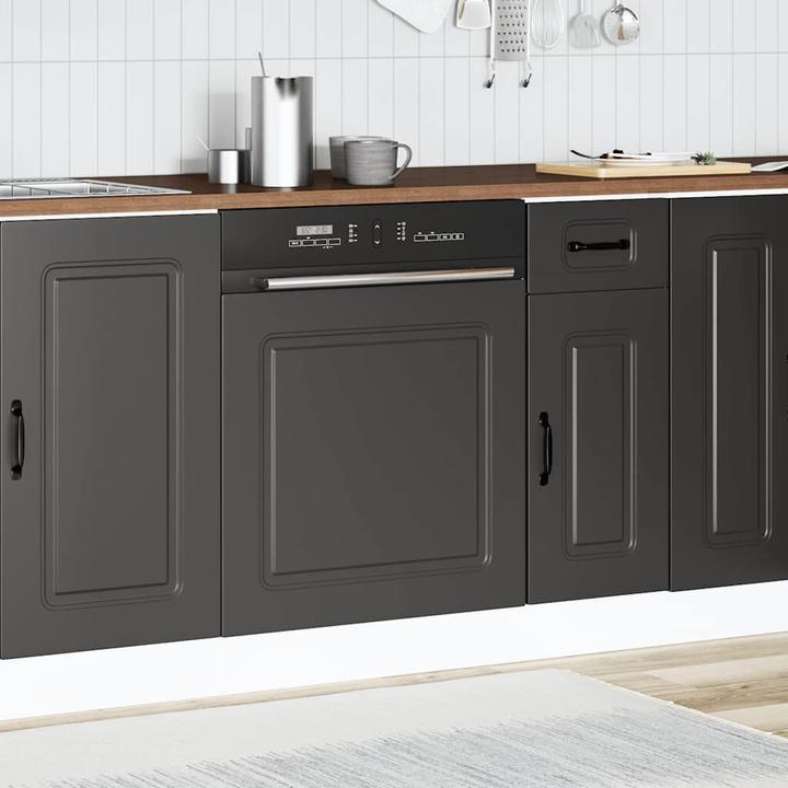 Immagine prodotto VidaXL Pannello lavastoviglie Kalmar Black 60x1,5x67 cm Materiale a base di legno