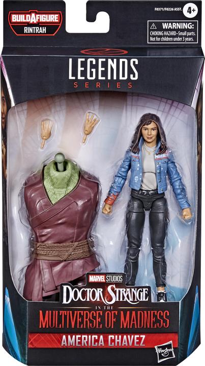 Actual product image Hasbro Legends Series America Chavez Action Collectible Figure (15 cm), 2 Accessories and 1 Build-A-Figure