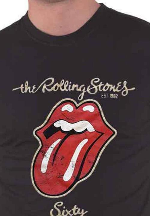 Actual product image The Rolling Stones Unisex Adult Sixty Plastered Suede T-Shirt (L)