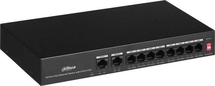 Actual product image Dahua PoE DH-PFS3010-8ET-65 network switch Fast Ethernet (10/100) Power over Ethernet (10 Ports)