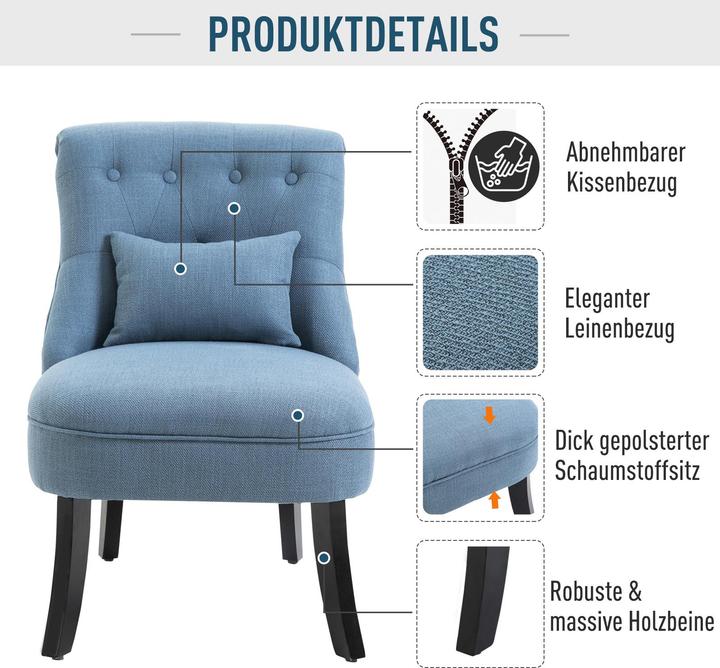 Image du produit Homcom Fauteuil de relaxation avec coussin de dossier