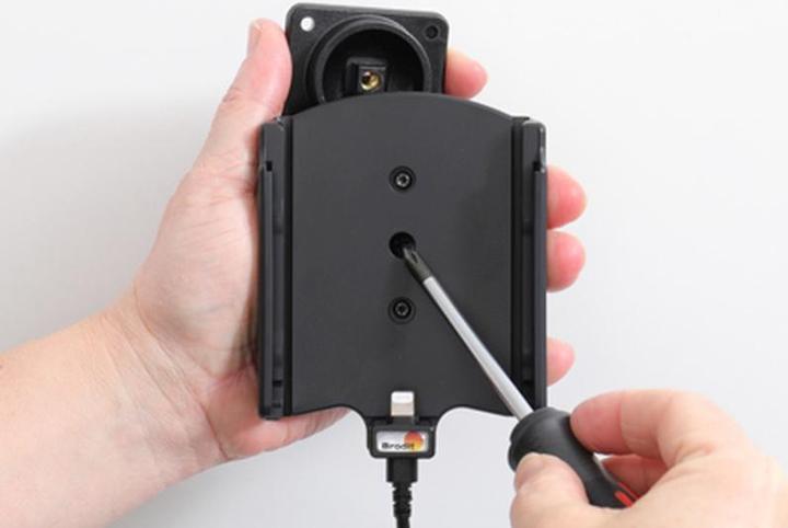 Produktbild Brodit Halter aktiv Apple iPhone 12 Pro Max mit USB-Kabel