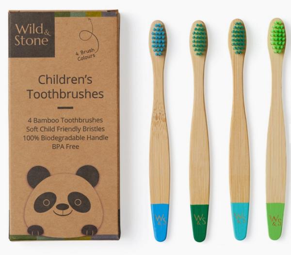 Wild and Stone Kinder- Bambuszahnbürsten Set (Weich)