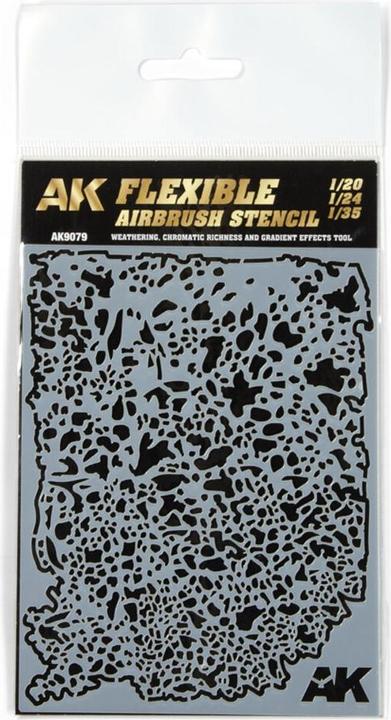 AK Interactive Stencil aerografo flessibile 1/20 - 1/24 - 1/35