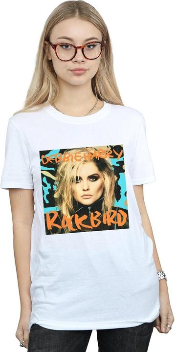 Actual product image Debbie Harry Womens/Ladies Rockbird Cover Cotton Boyfriend T-Shirt (L)