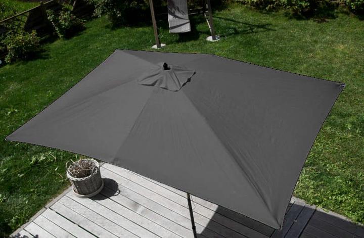 Image du produit Swisshandel24 Parasol, Parasol de jardin, 2x3m polyester/bois 6kg - anthracite (3 m)