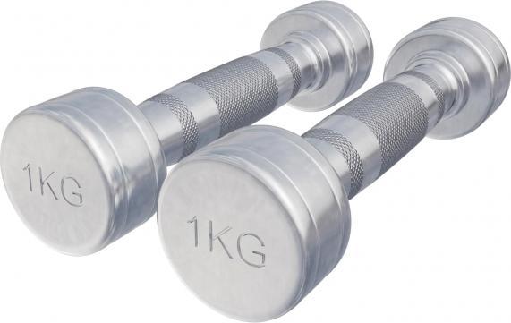 Produktbild Gorilla Sports Chrom Kurzhanteln (2 x 1 kg)