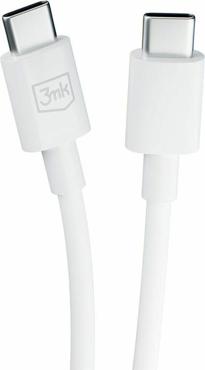 Image du produit 3MK Câble Hyper Cable USB-C - USB-C 100W 1.2m Biały/White (1.20 m, USB 3.2 Gen 1, 100 W)