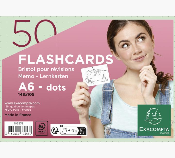 Actual product image Exacompta Index cards (148 x 105 mm, 205 g/m², 50 x)